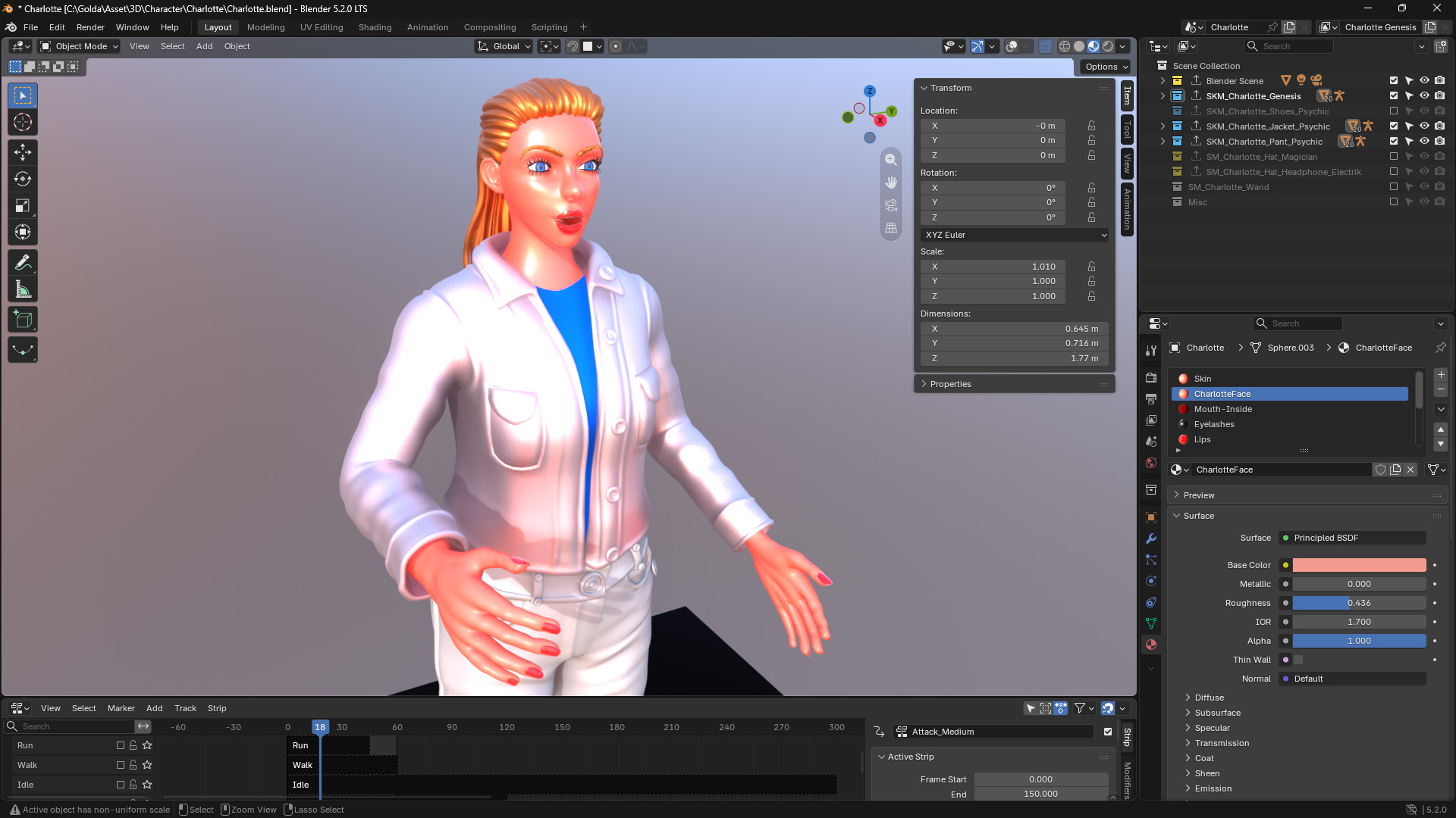 Charlotte, un personnage jouable du jeu Goldanniyatech