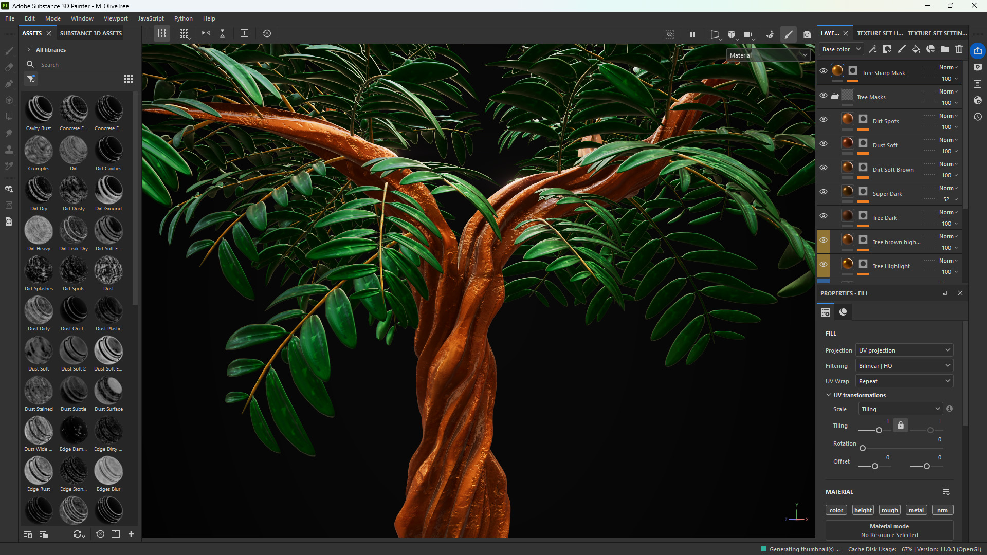 Olive Tree Render