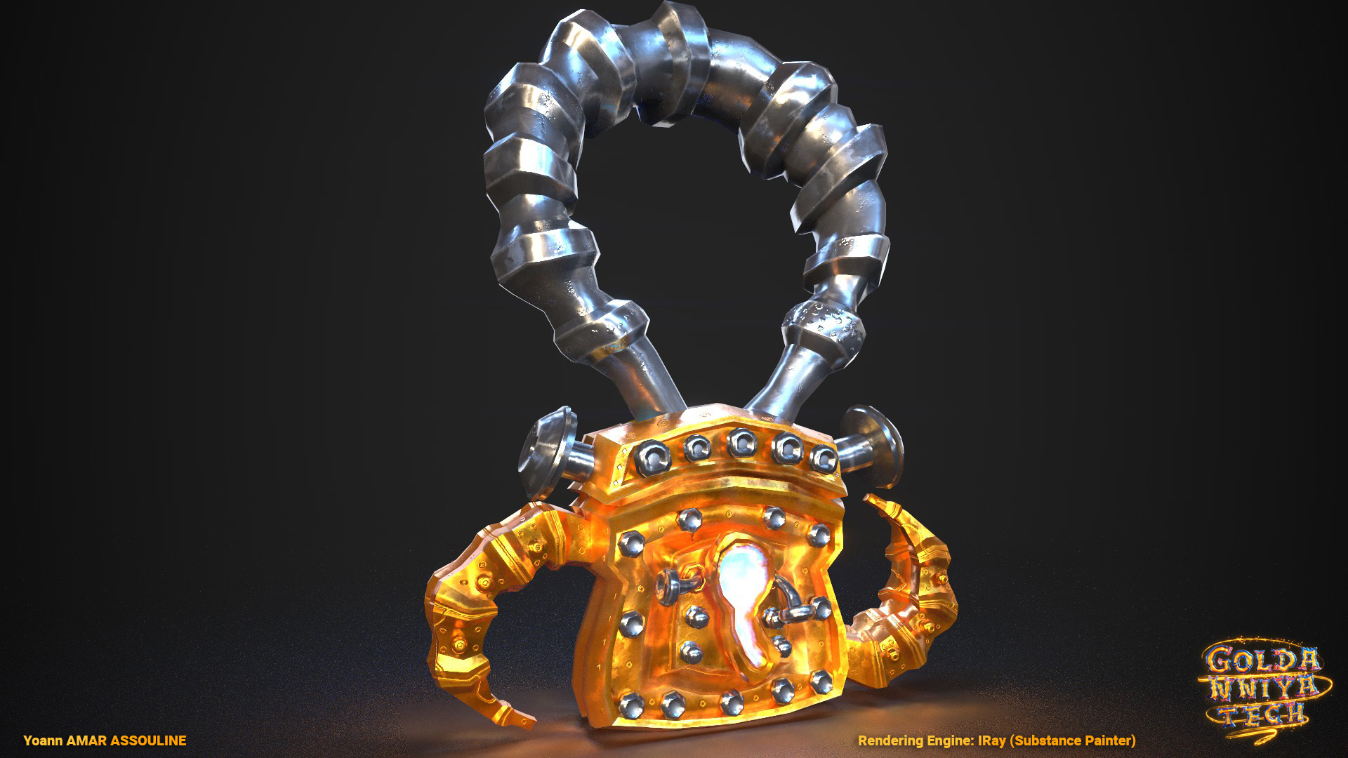 Giga Padlock Render